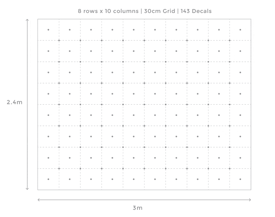 Decal spacing grid example 12