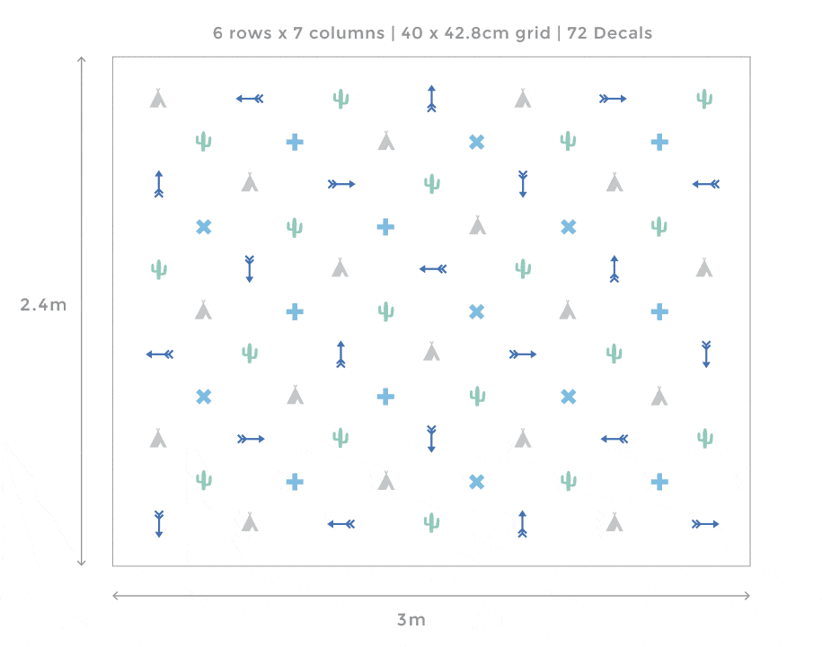 Decal spacing grid example 3