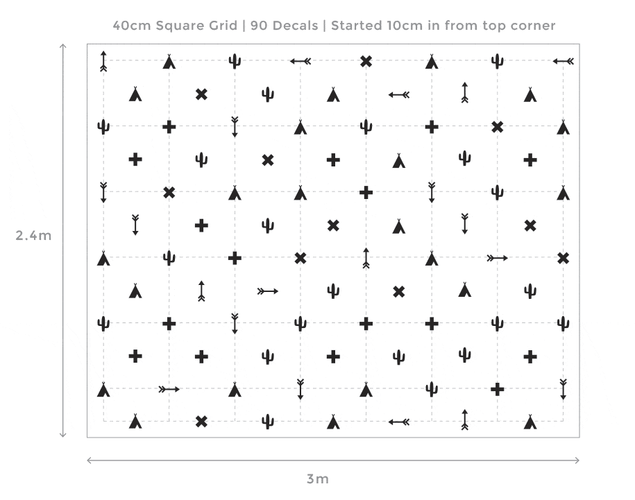 Decal spacing grid example 6