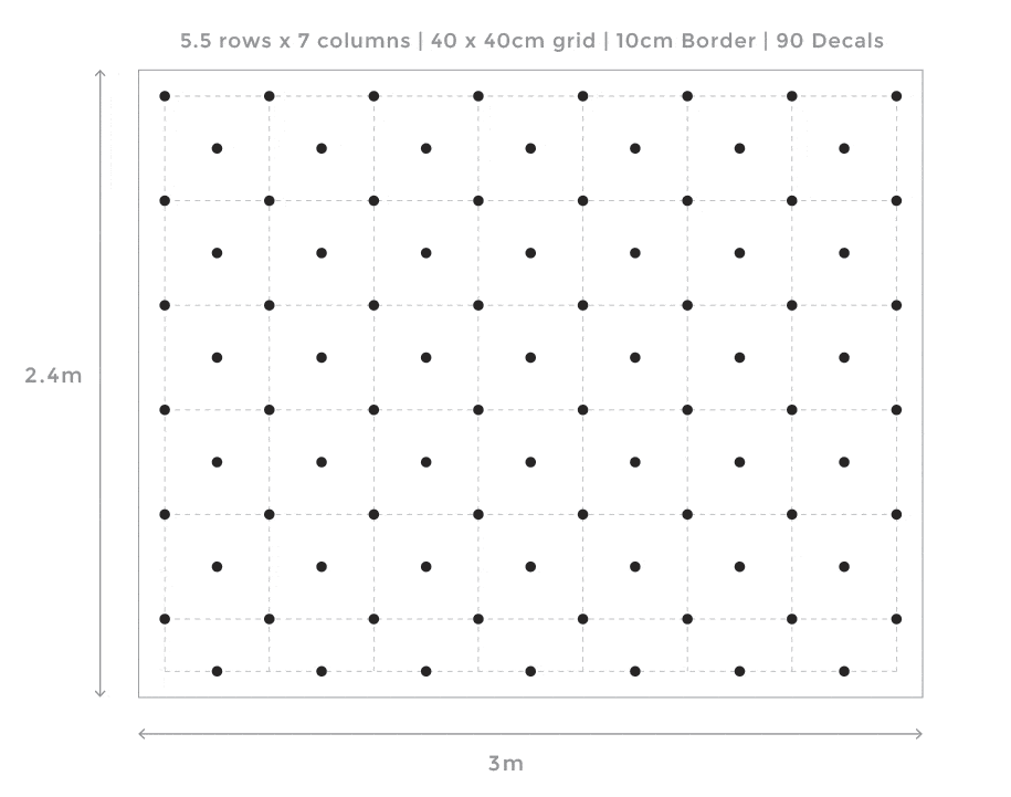 Decal spacing grid example 7