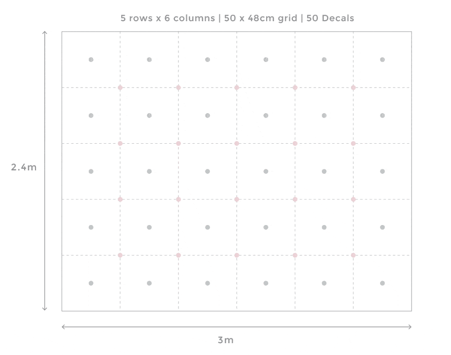 Decal spacing grid example 8