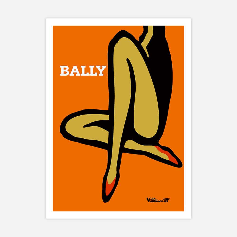 Bally Orange Legs Vintage Poster | Wall Art or Framed Print | 41 Orchard