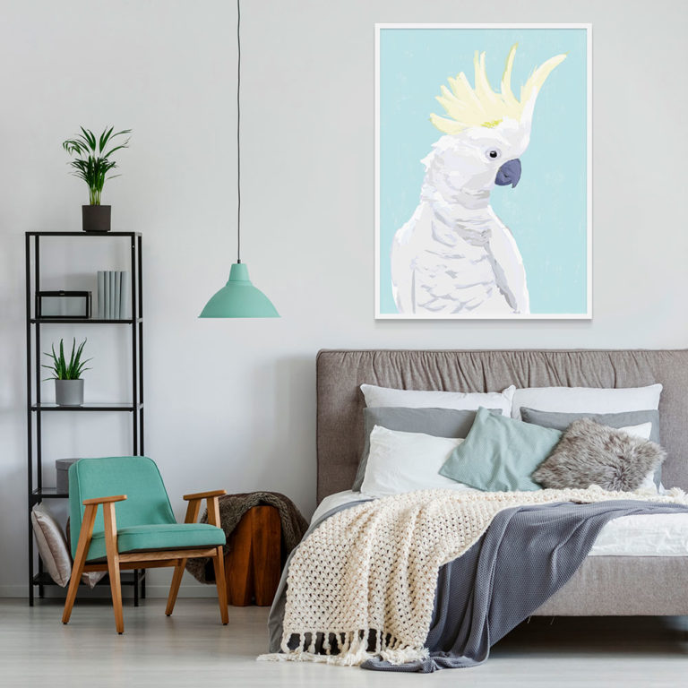 Blue Cockatoo Framed Print