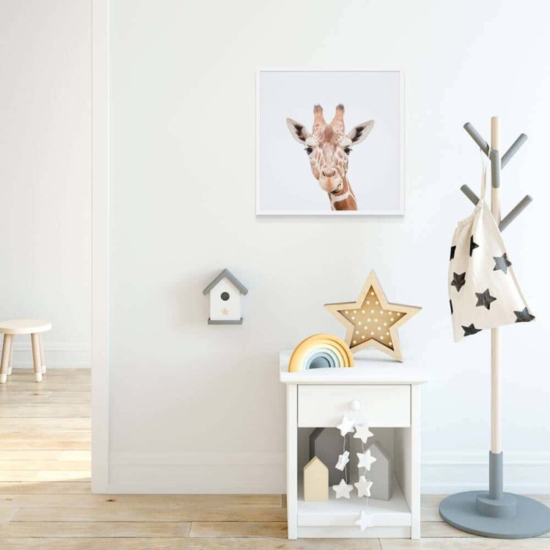 Hello Giraffe II Framed Print White