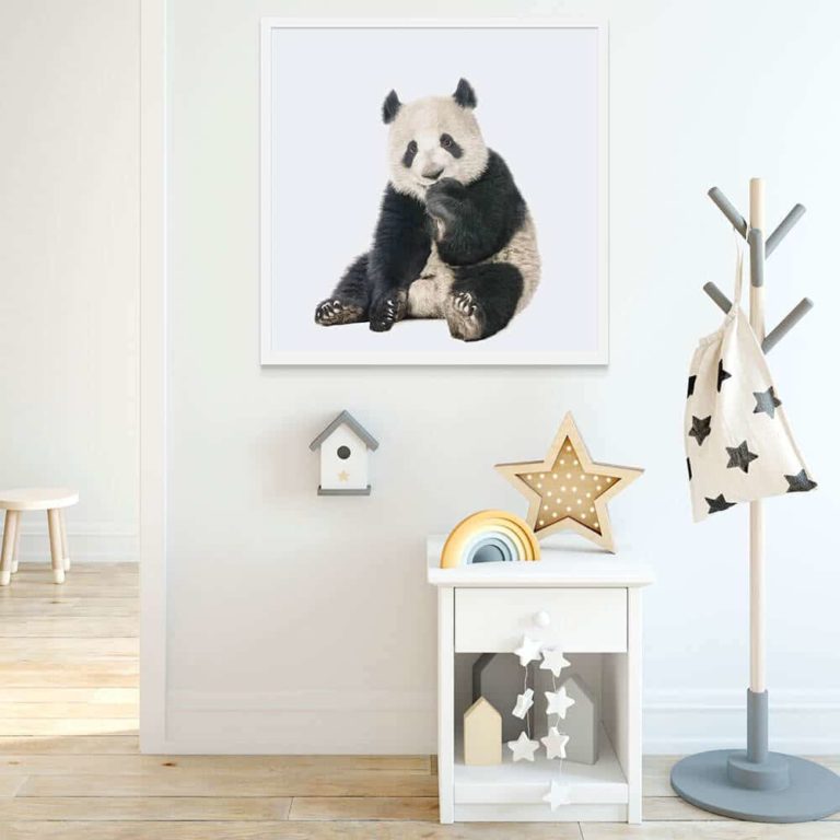 Hello Panda Framed Print