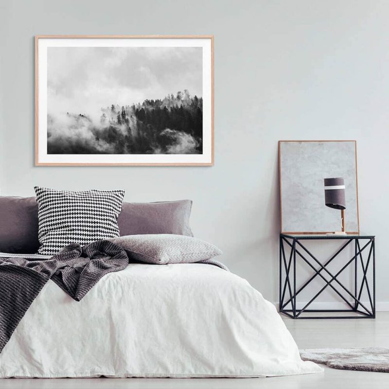 Misty Forest Framed Print