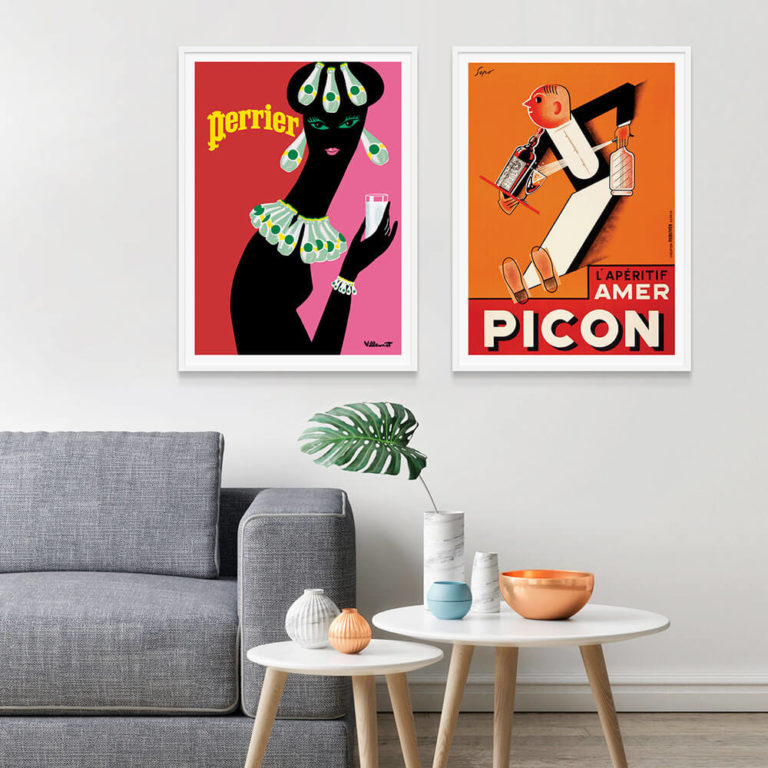 Picon Vintage Framed Print White