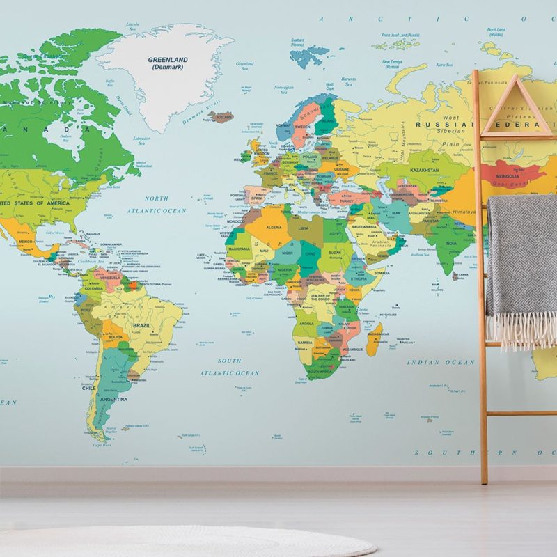World Map Wall Murals & Wallpaper | Modern & Affordable | 41 Orchard