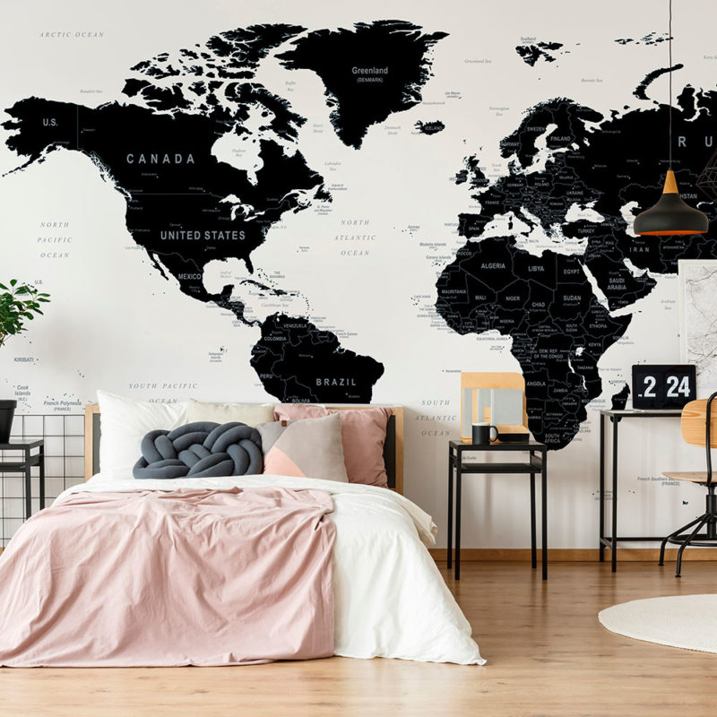 World Map Wall Murals & Wallpaper Modern & Affordable 41 Orchard