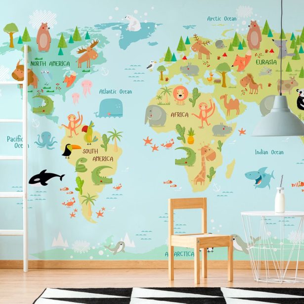 World Map Wall Murals &amp; Wallpaper | Modern &amp; Affordable | 41 Orchard