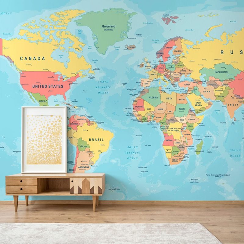 World Map Wall Murals & Wallpaper | Modern & Affordable | 41 Orchard