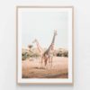 APP207-Giraffe-Goals-Oak-Framed-Print
