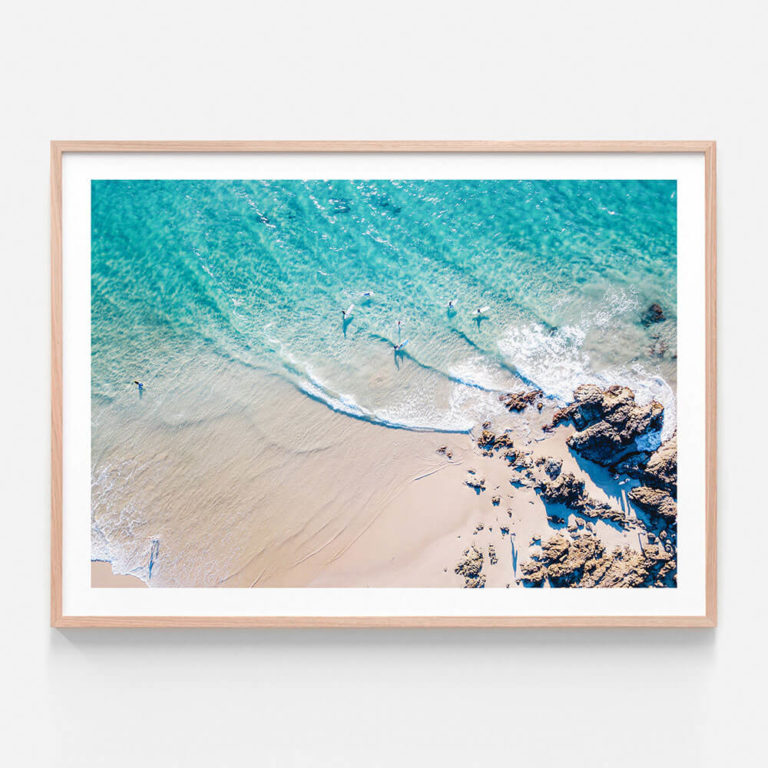 Byron-Bay-The-Pass-Oak-Framed-Print