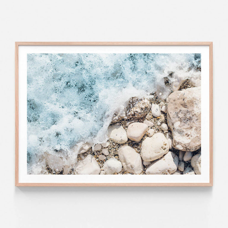 Coastal-Rocks-Oak-Framed-Print