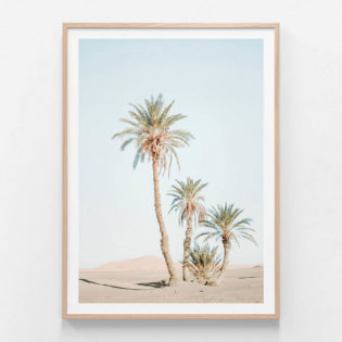 Desert-Palms-Oak-Framed-Print