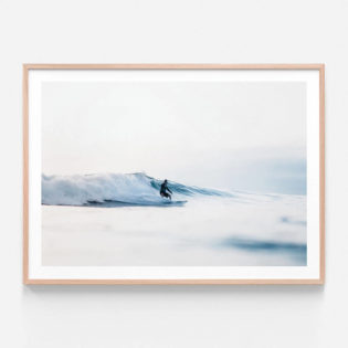 Evening-Surf-Oak-Framed-Print