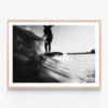 Longboarder-Oak-Framed-Print