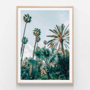 Lush-Palms-Oak-Framed-Print
