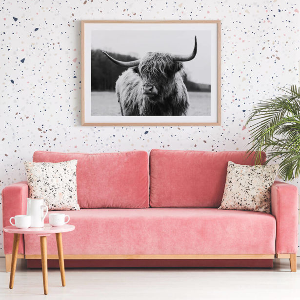 Highland Cow Framed Print or Canvas Wall Art 41 Orchard