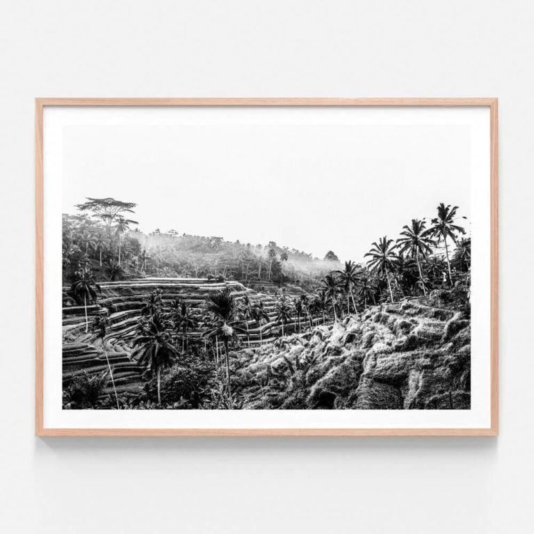 APP635-Ubud-At-Sunrise-Oak-Framed-Print