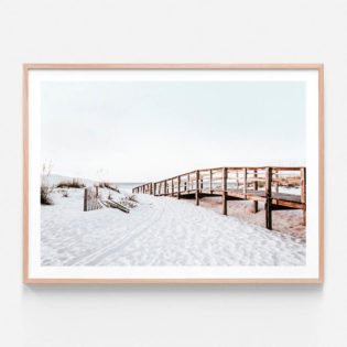 APP659-Beach-Boardwalk-Oak-Framed-Print