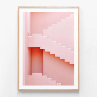 APP822-Pastel-Steps-2-Oak-Framed-Print