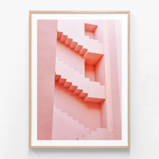 APP823-Pastel-Steps-3-Oak-Framed-Print