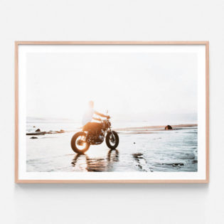APP824-Sunset-Ride-Oak-Framed-Print
