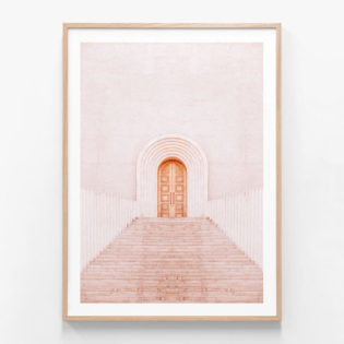 APP857-Terracotta-Steps-Oak-Framed-Print