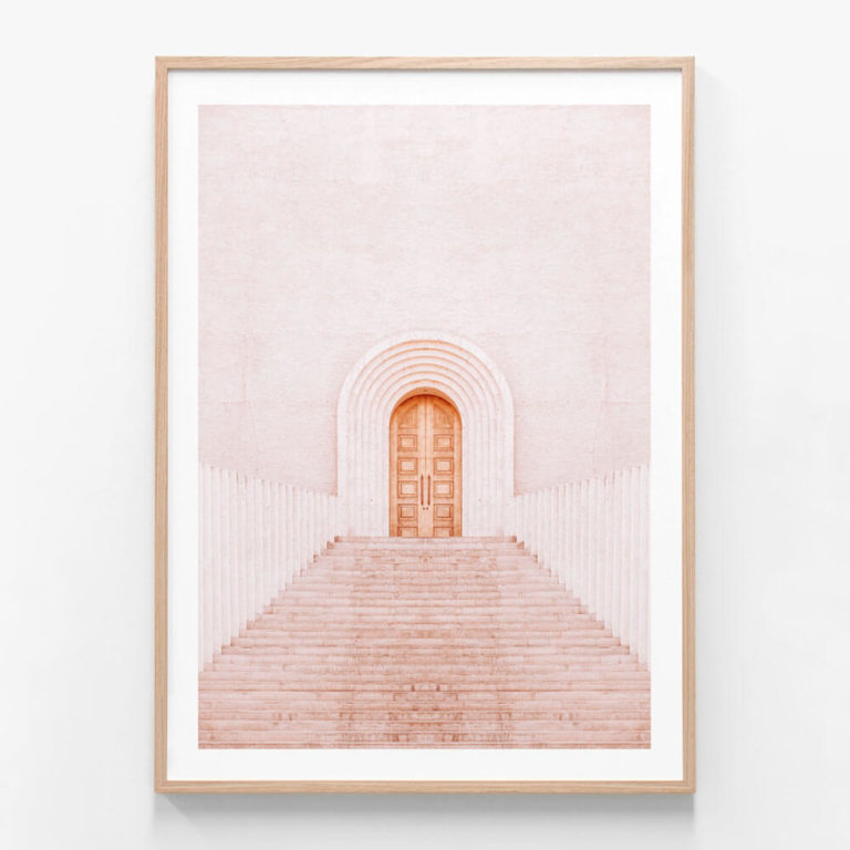 APP857-Terracotta-Steps-Oak-Framed-Print