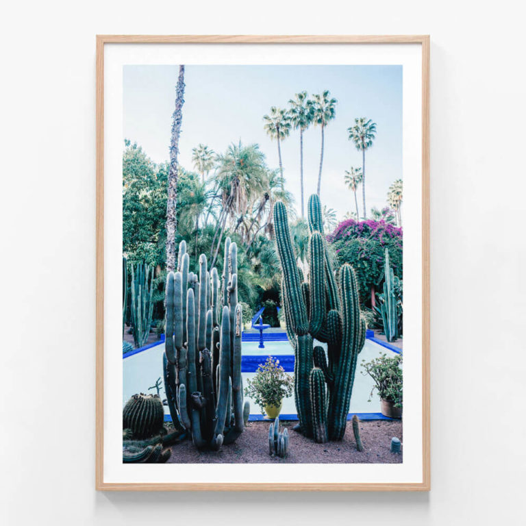 APP864-Marrakech-Cacti-Oak-Framed-Print