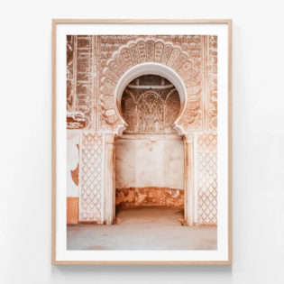 APP876-Marrakech-Madrasa-Oak-Framed-Print