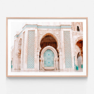 APP880-Hassan-Mosque-Oak-Framed-Print
