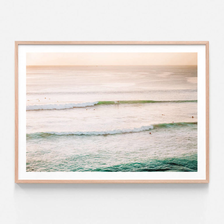 APP960-Oceanside-Sunset-Oak-Framed-Print