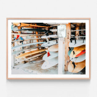 APP969-Surf-Rack-Oak-Framed-Print