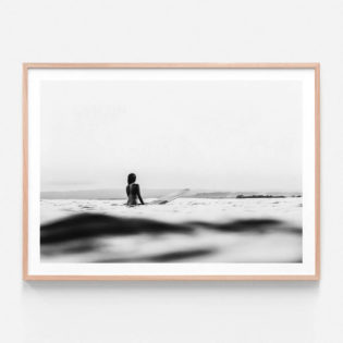 APP978-Silhouette-Surf-Oak-Framed-Print