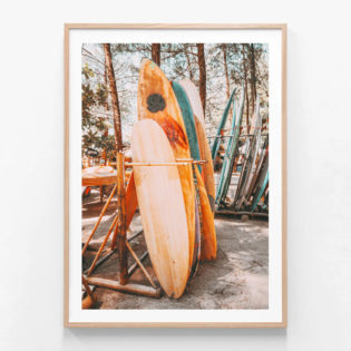 APP982-Surf-Hire-Oak-Framed-Print