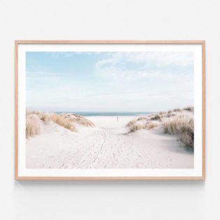 FP439-Beach-Enterance-Oak-Framed-Print