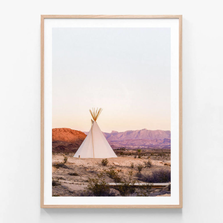 FP535-Desert-Tipi-Oak-Framed-Print