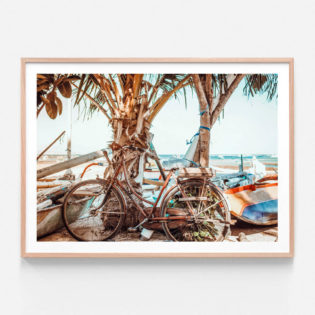 FP542-Beach-Cruiser-Oak-Framed-Print