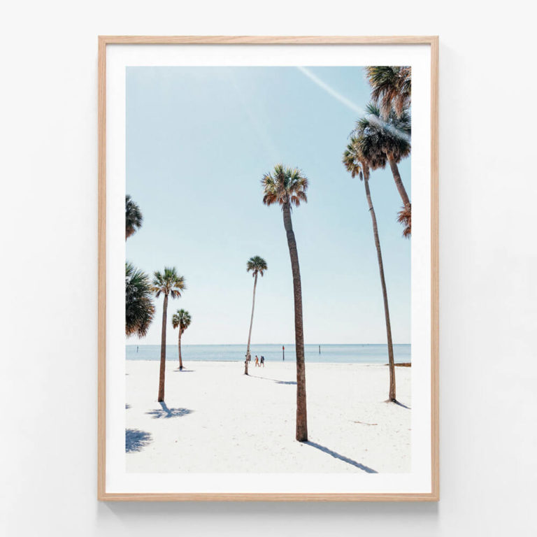 FP568-Venice-Palms-Oak-Framed-Print