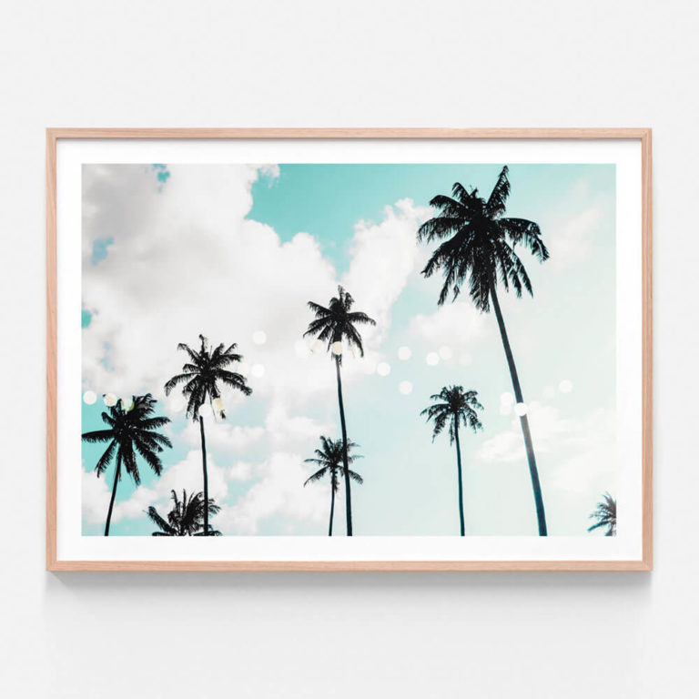 FP924-Palm-Tree-Daze-Oak-Framed-Print