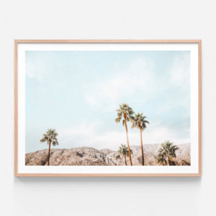 FP927-Palm-Springs-View-Oak-Framed-Print