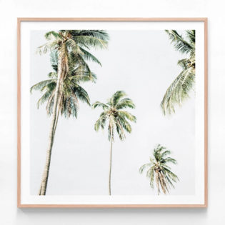 FP930-Summer-Palms-2-Oak-Framed-Print