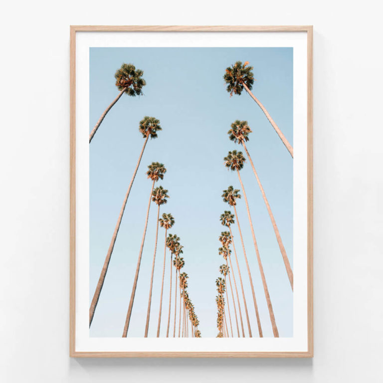 FP937-Streets-Of-LA-Oak-Framed-Print