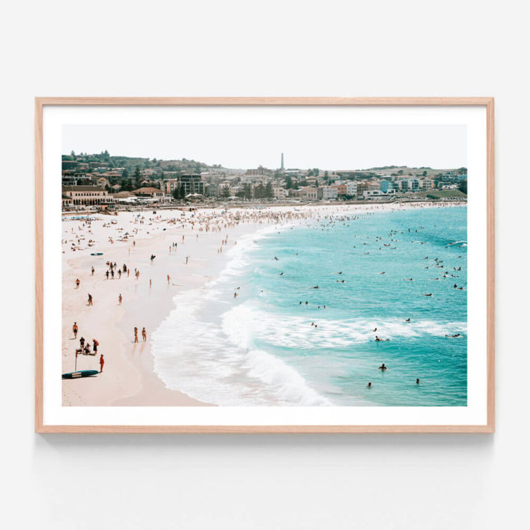 APP357-Bondi-Beach-Oak-Framed-Print