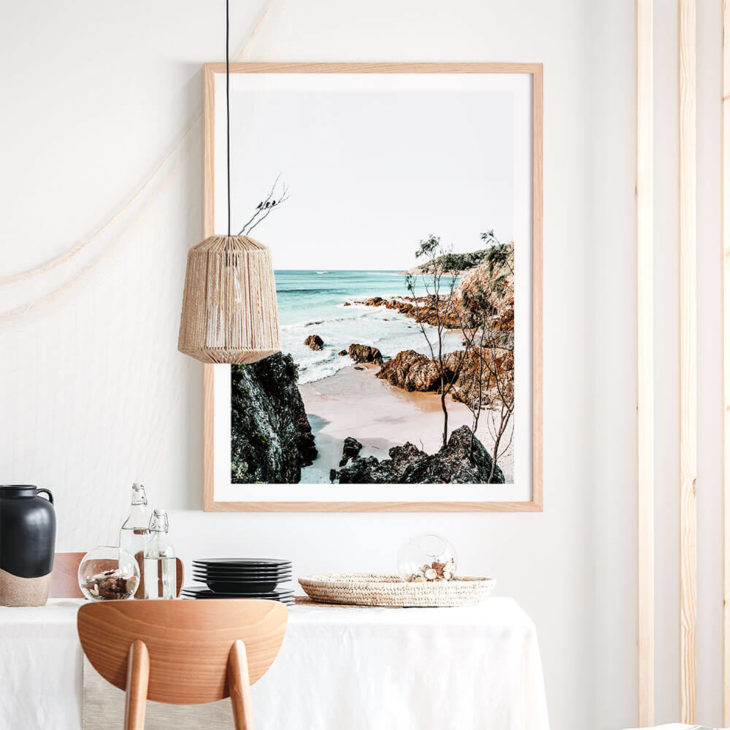 Byron Coast-Lifestyle Oak Framed Print