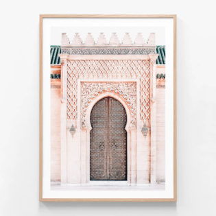 FP510-Moroccan-Door-Oak-Framed-Print