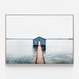 C954-Blue-Boat-Shed-Oak-Canvas-Print