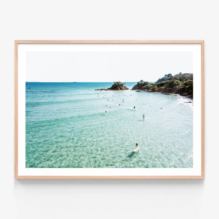 APP651-Paddle-Boards-Oak-Framed-Print